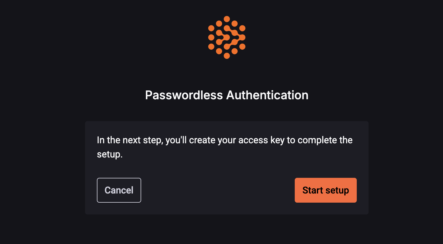 Screenshot of the StackSpot Account Personal Profile section, highlighting the Start Setup button.